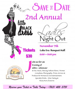 Little Black Dress Save the Date Flyer